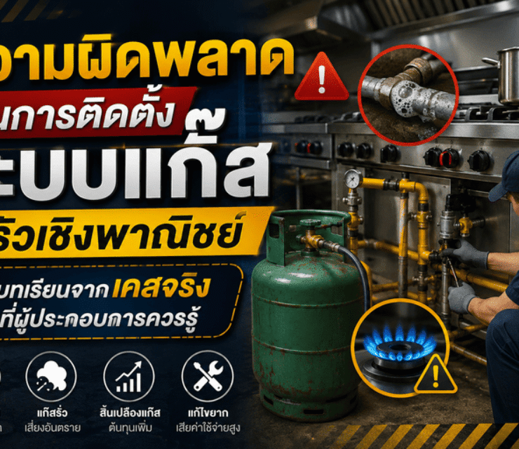 ความผิดพลาดในการติดตั้งระบบแก๊สครัวเชิงพาณิชย์ เรื่องที่หลายร้านมารู้ตัวตอนสายเกินไป