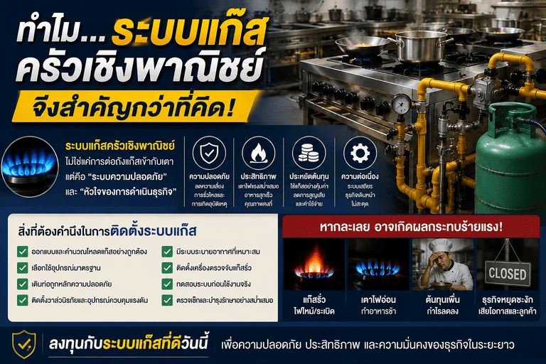 ทำไมระบบแก๊สครัวเชิงพาณิชย์ถึงสำคัญมากกว่าที่คิด