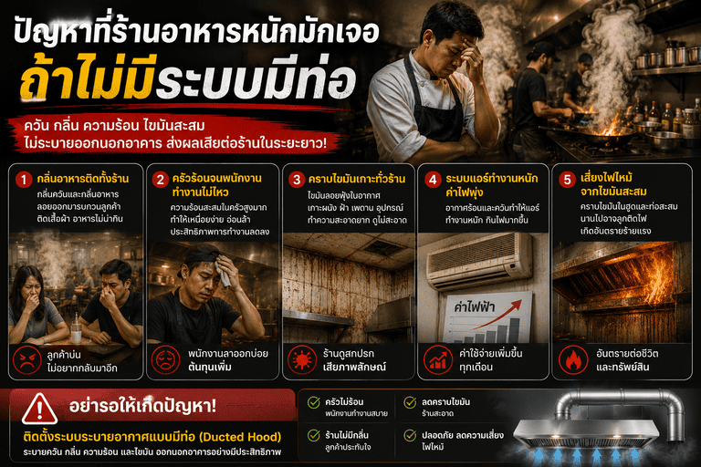 ปัญหาที่ร้านอาหารหนักมักเจอ ถ้าไม่มีระบบมีท่อ