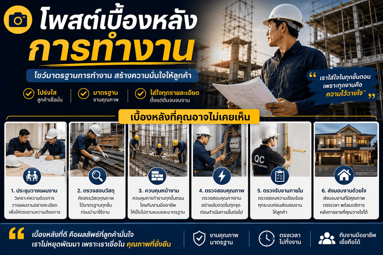 โพสต์เบื้องหลังการทำงาน