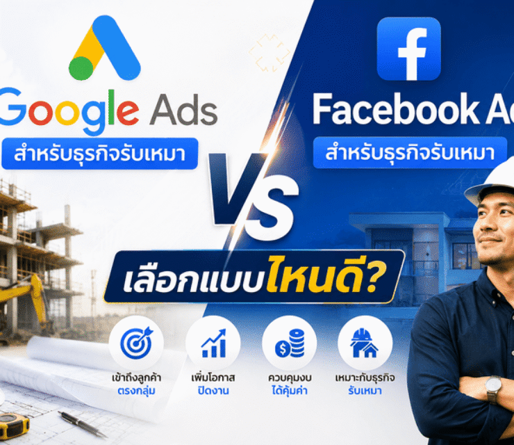 Google Ads vs Facebook Ads สำหรับธุรกิจรับเหมา เลือกแบบไหนดี?